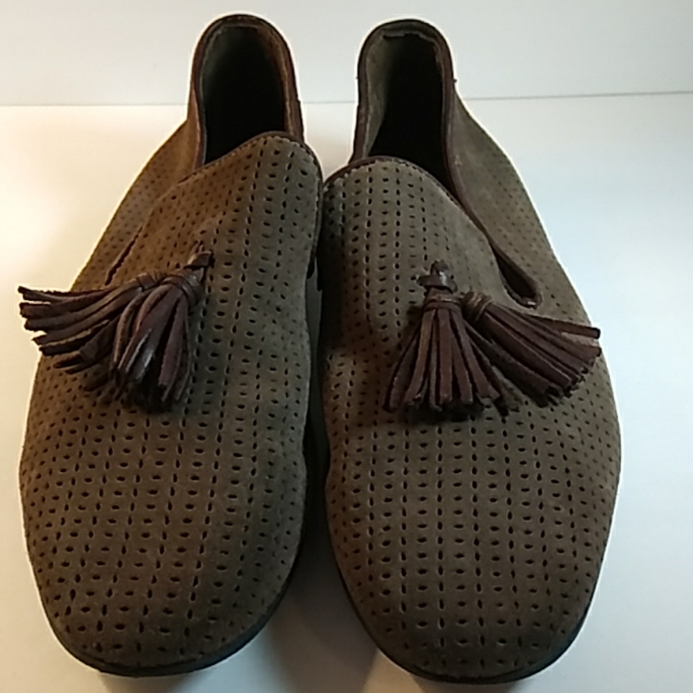 Zara Men perforate brown dress shoes tassels Sz. 8